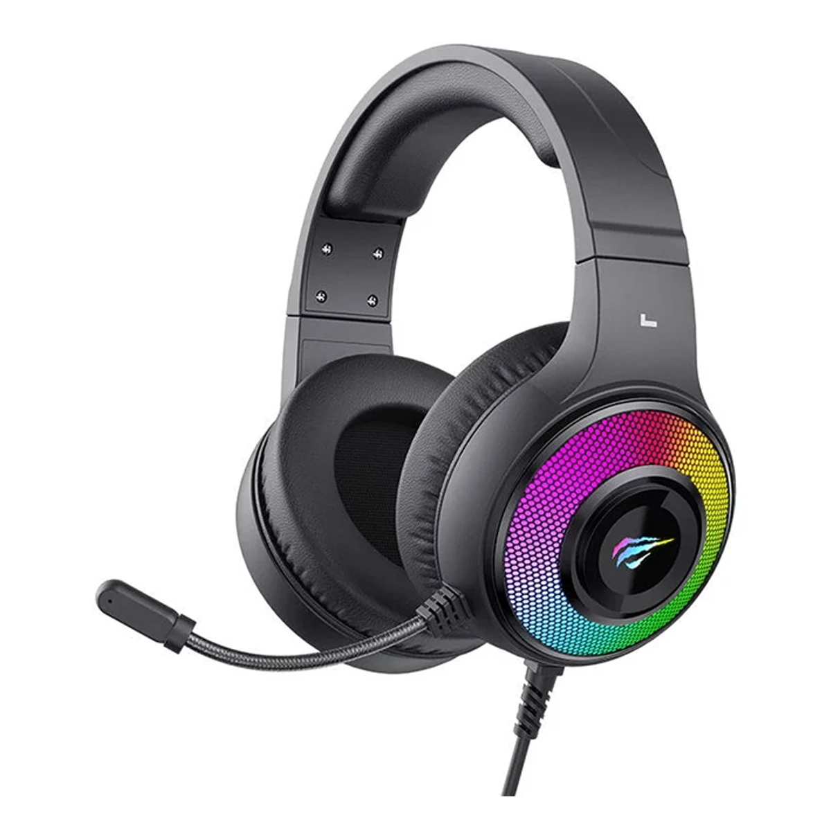 Havit H2042D Wired RGB Gaming Headphones - Black | H2042d view 5