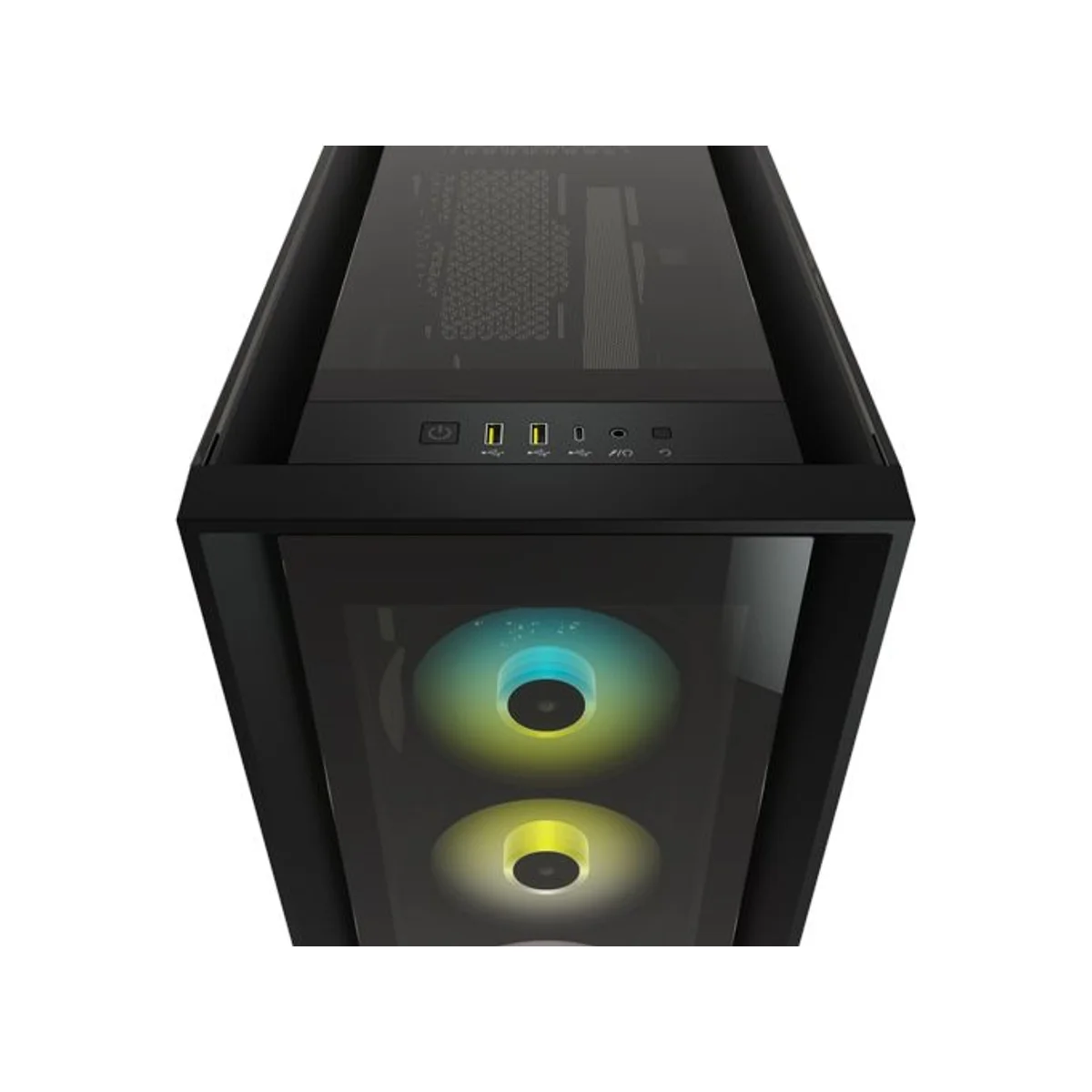 Corsair iCUE 5000X Tempered Glass RGB E-ATX Gaming Case - Black - CC-9011212-WW view 3