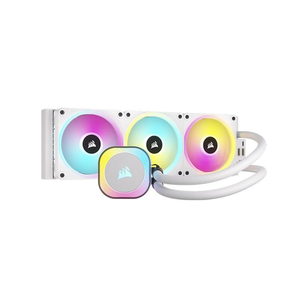 CORSAIR iCUE LINK H150i RGB Liquid CPU Cooler (White, 360mm Radiator, QX120 Fans) - CW-9061006-WW
