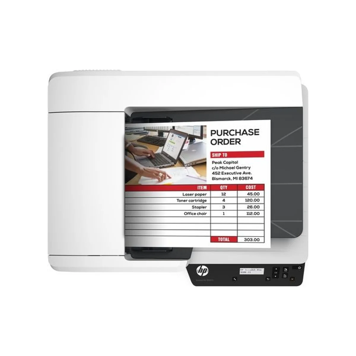 HP ScanJet Pro 3500 f1 Flatbed General Office Scanner - White (Scan Quality: 1200 dpi, Performance: 25 ppm / 50 ipm, Connectivity: USB 3.0) - L2741A view 6