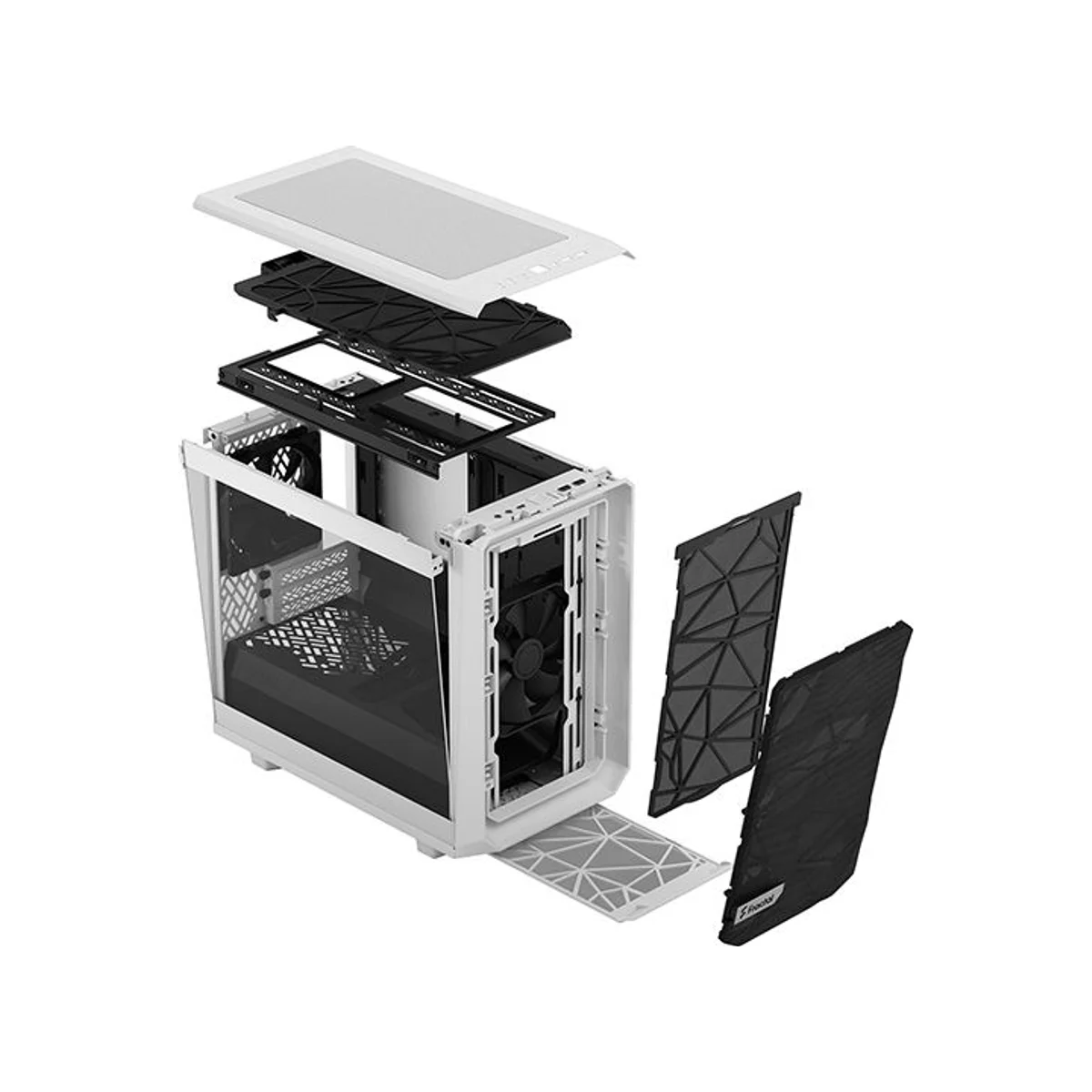 Fractal Meshify 2 Nano White TG Clear Tint Mini-ITX Computer Case (White, Tempered Glass) - FD-C-MES2N-02 view 2