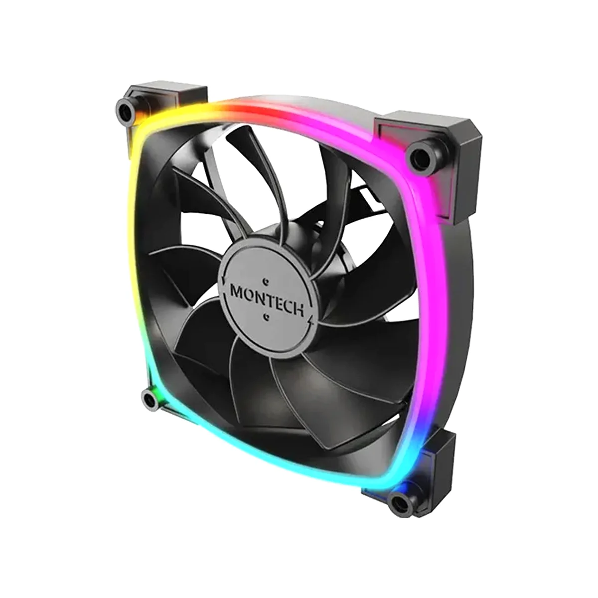 Montech RX120 PWM ARGB Ultra Durable Triple Pack Fan - Black - RX120-PWM-Black view 3