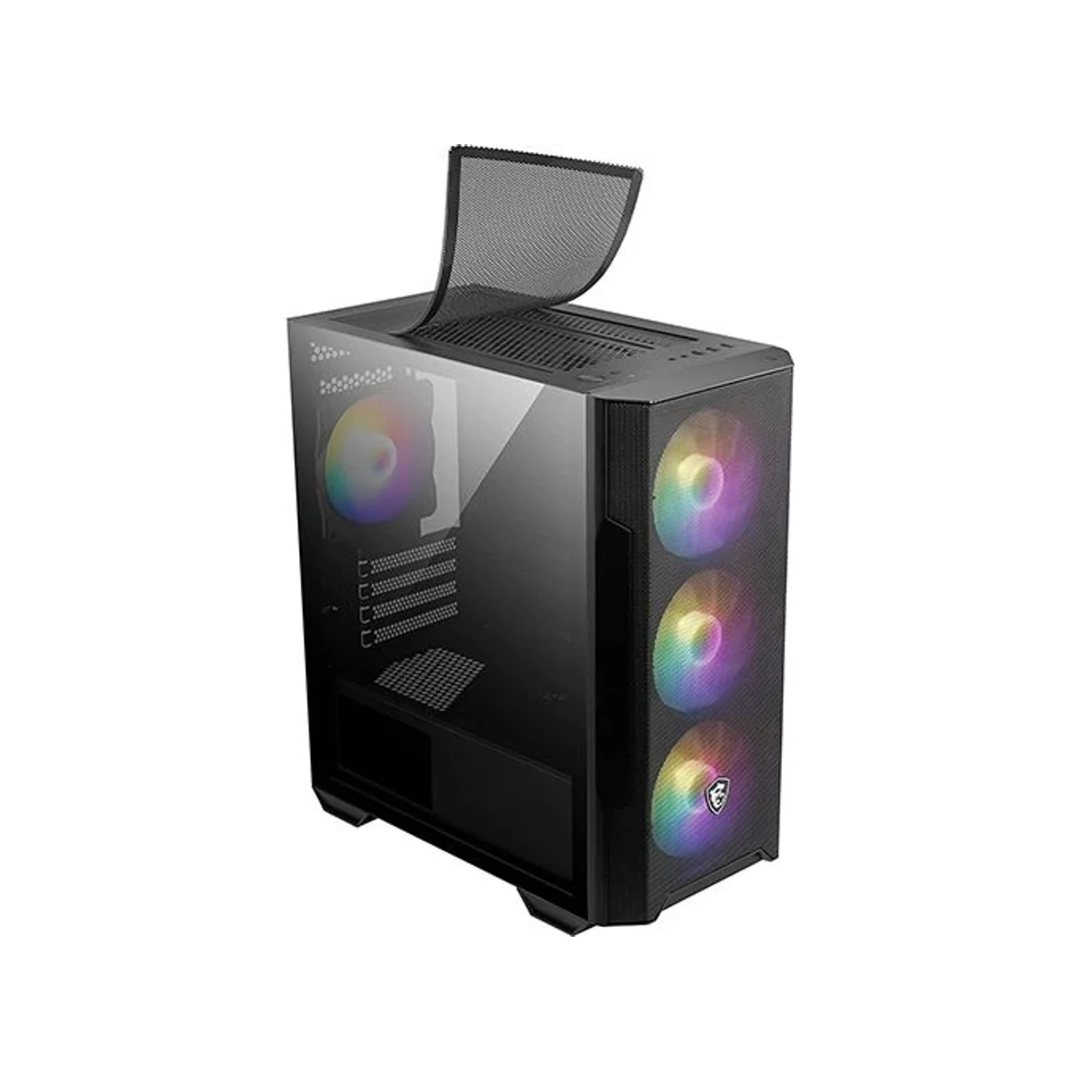 MSI MAG FORGE M100R Micro-ATX Gaming Case - Black - 306-7G20R21-809 view 3