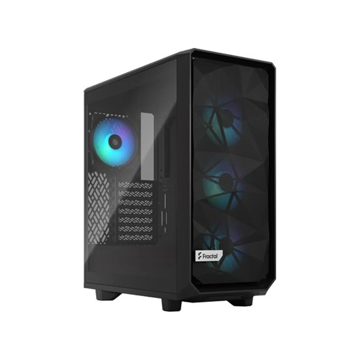 Fractal Meshify 2 Compact Light Tint Tempered Glass RGB ATX Gaming Case - Black - FD-C-MES2C-06