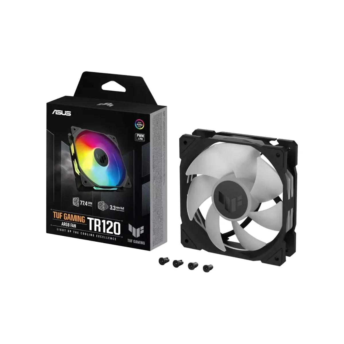 Asus TUF Gaming TR120 ARGB Single Case Fan - Black - 90DA0090-B09000