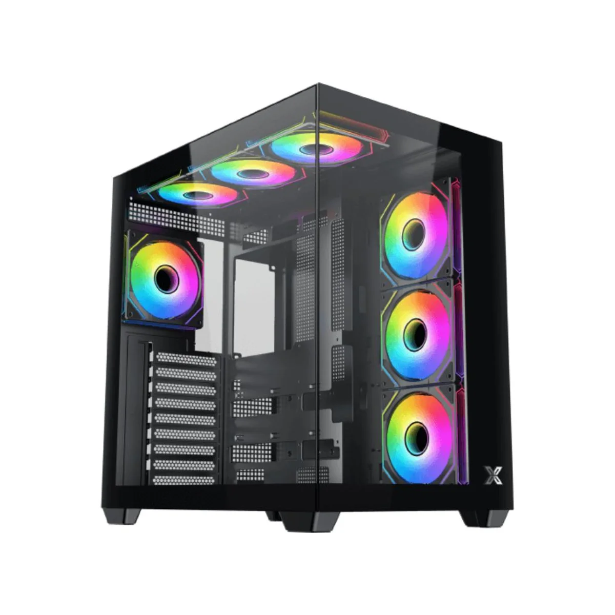 Xigmatek Aqua V Air Tempered Glass ATX Gaming Case - Black - EN48760