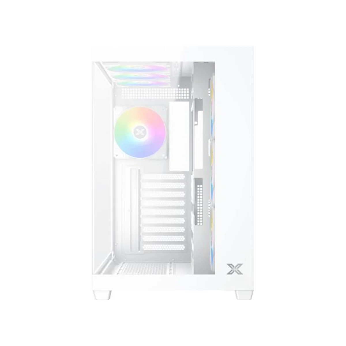 Xigmatek Aqua V Air Arctic Tempered Glass ARGB Mid-Tower Gaming Case - White - EN45837 view 3