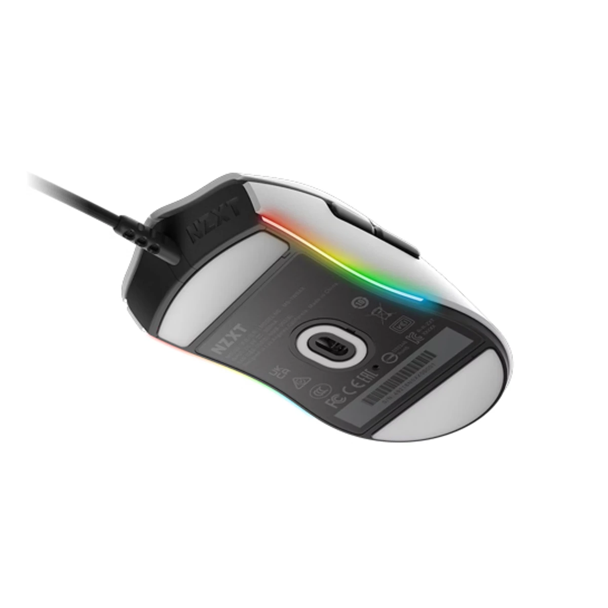 NZXT Lift Ambidextrous Optical Gaming Mouse - White (16000 DPI, 1000Hz) - MS-1WRAX-WM view 4