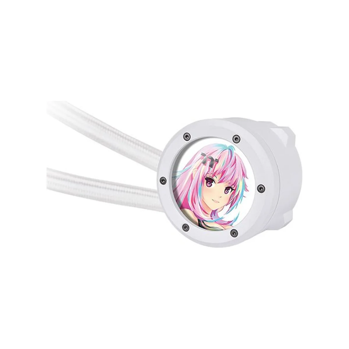 THERMALTAKE TH240 V2 Ultra EX ARGB Sync Snow AIO CPU Liquid Cooler (White, 240mm Radiator, 2.1" LCD Display, ARGB Fans) - CL-W425-PL12SW-A view 3