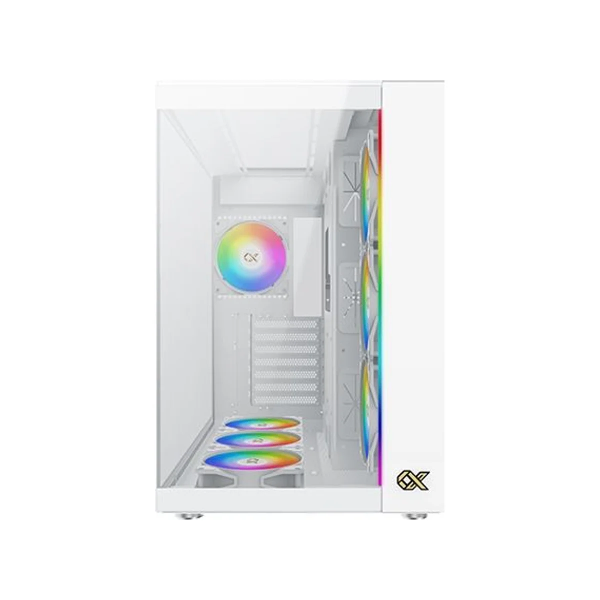 Xigmatek Aqua Ultra Arctic Tempered Glass RGB E-ATX Mid-Tower Gaming Case - White - EN40689 view 2