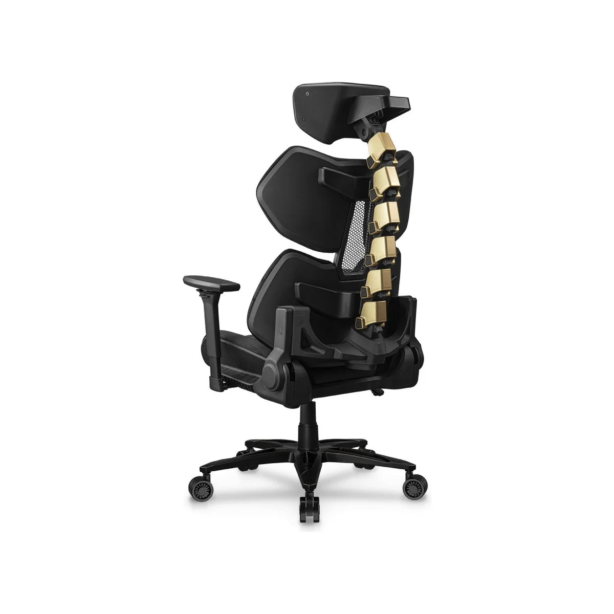 COUGAR Terminator Elite Gold Gaming Chair - Black (Max Height 200cm, 4D Armrest, Hyper-Dura Leatherette) - 3MTREGLB.0001 view 5
