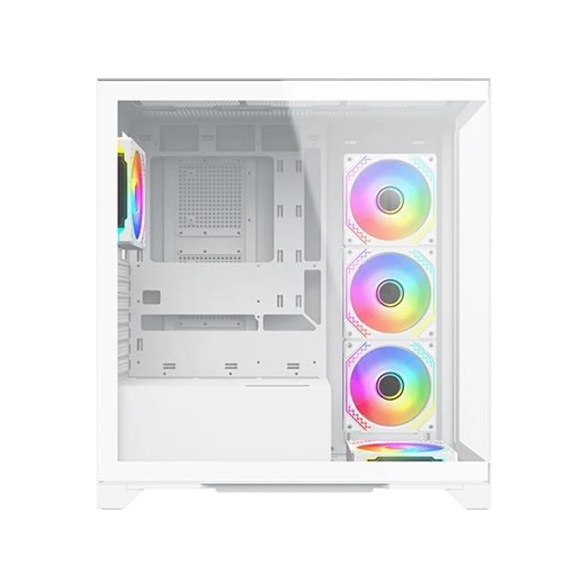 Xigmatek Endorphin Ultra Arctic Tempered Glass RGB Mid-Tower Gaming Case - White - EN41334 view 2