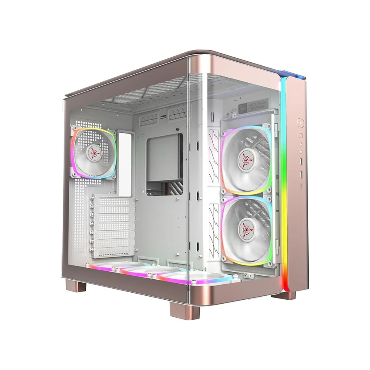 Montech KING 95 PRO ATX Dual-Chamber Mid Tower Gaming Case – Rose Gold