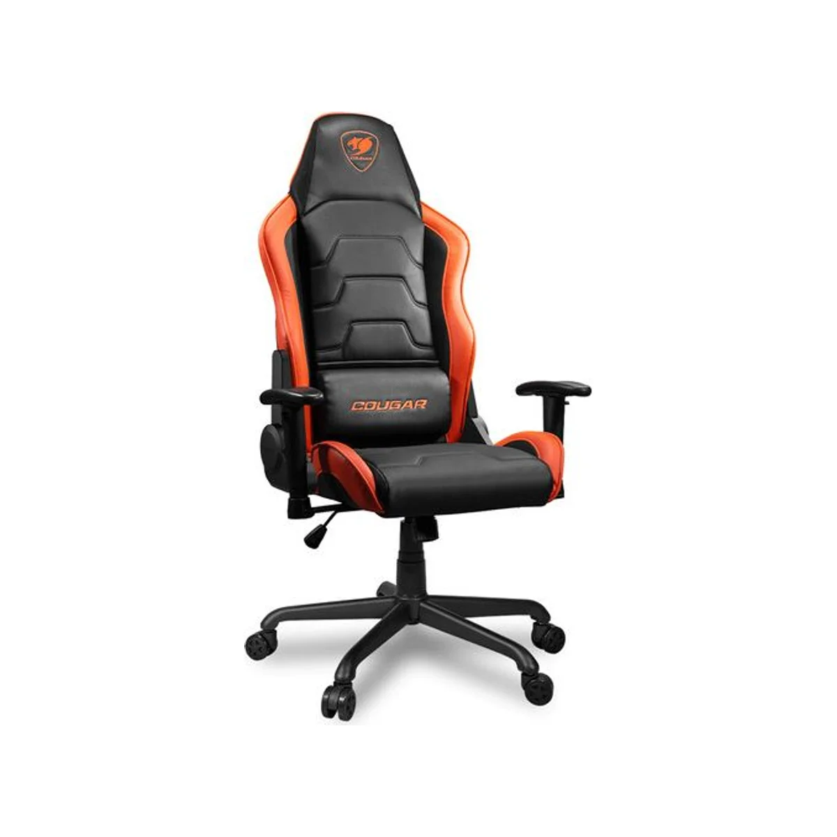 COUGAR Armor Air PVC Leather Gaming Chair - Black/Orange (High-Back, Reclines 90-160°, Breathable Mesh, Adjustable Tilt) - 3MAAIR.0001