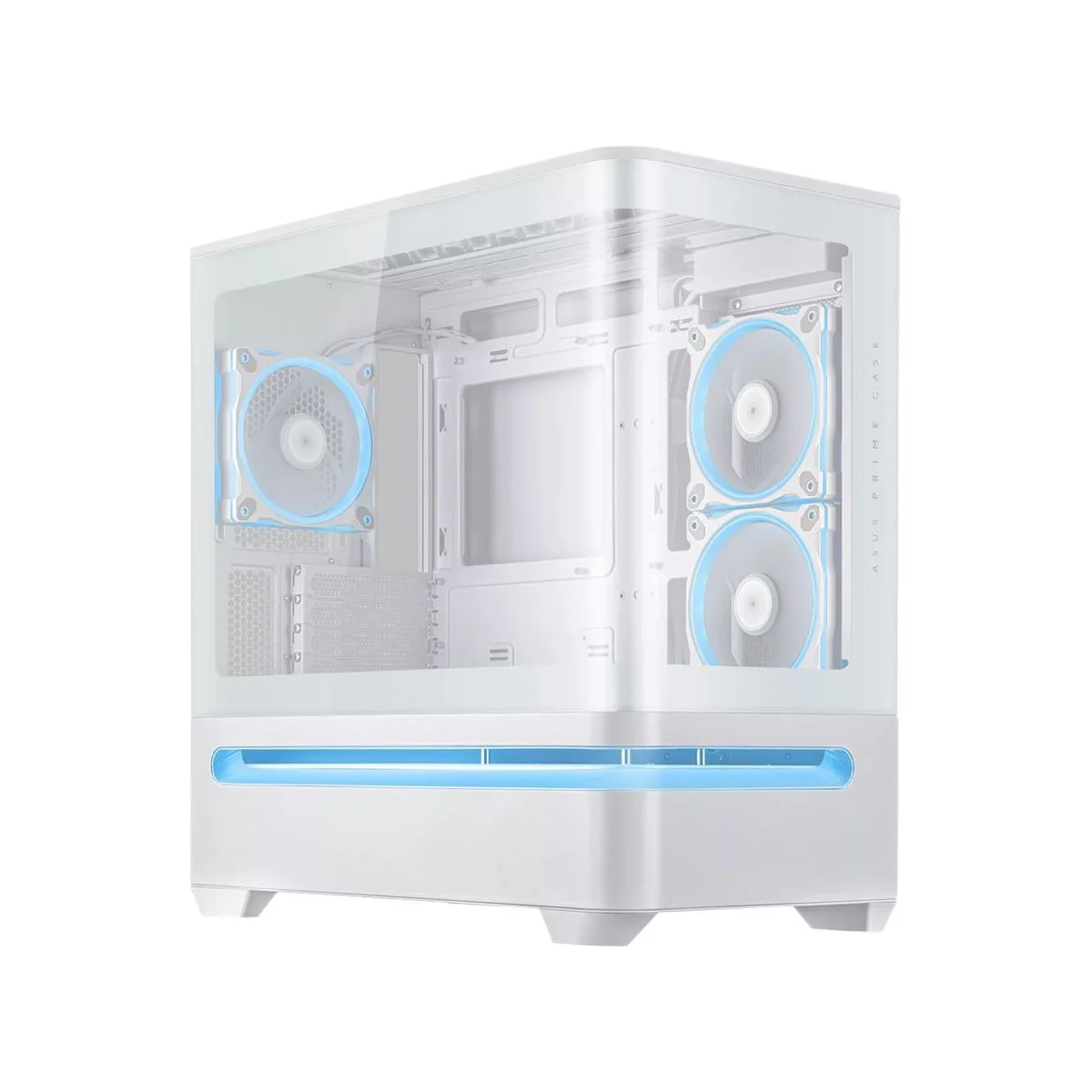 Asus Prime AP202 Tempered Glass ARGB Micro-ATX Gaming Case - White - 90DC00P3-B19000