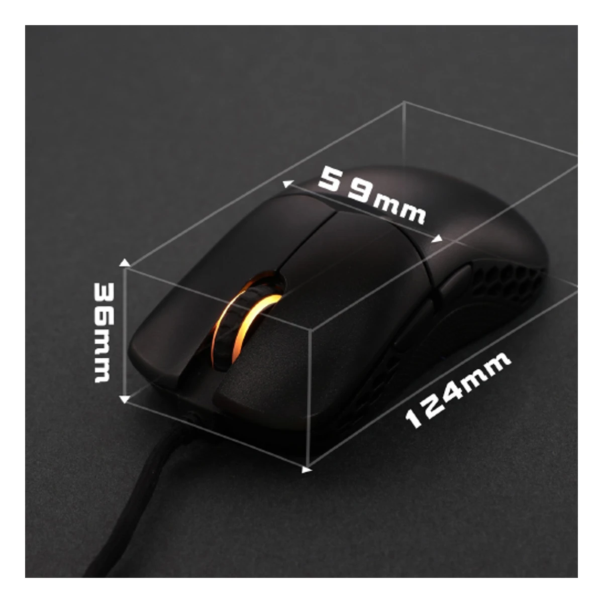 Ducky Feather RGB Mouse Gaming Mouse (PixArt PMW3389DM, 16000 DPI, 65g Lightweight) - DMFE20O-OAAPA7B view 6