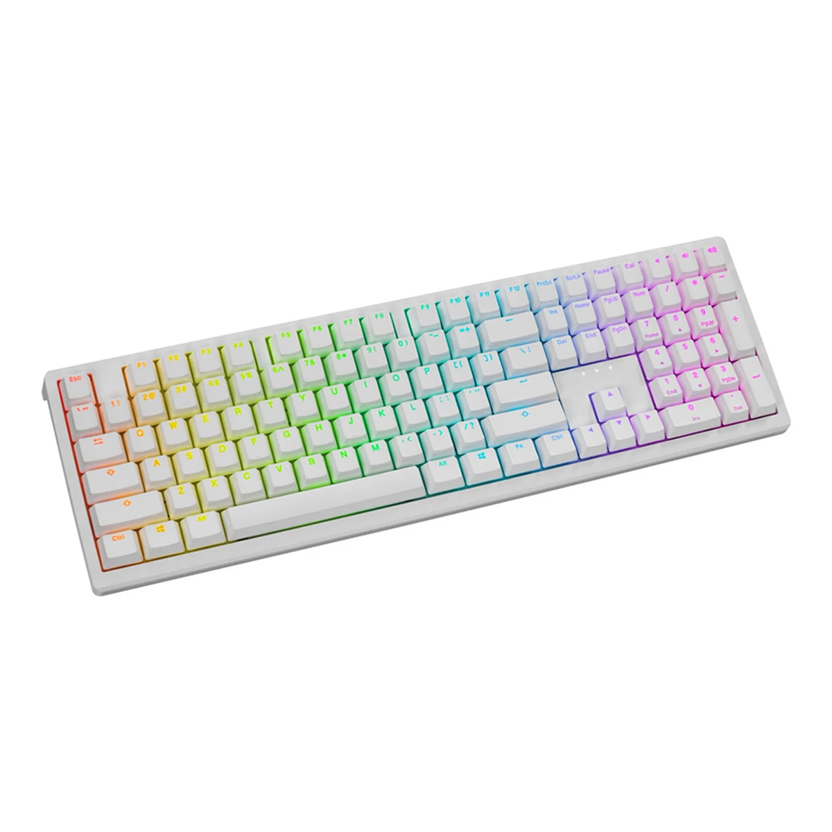 Ducky Zero 6108 Cherry MX2A Arabic Layout Wireless Mechanical Keyboard - White | KZZ1BDI00644 view 2