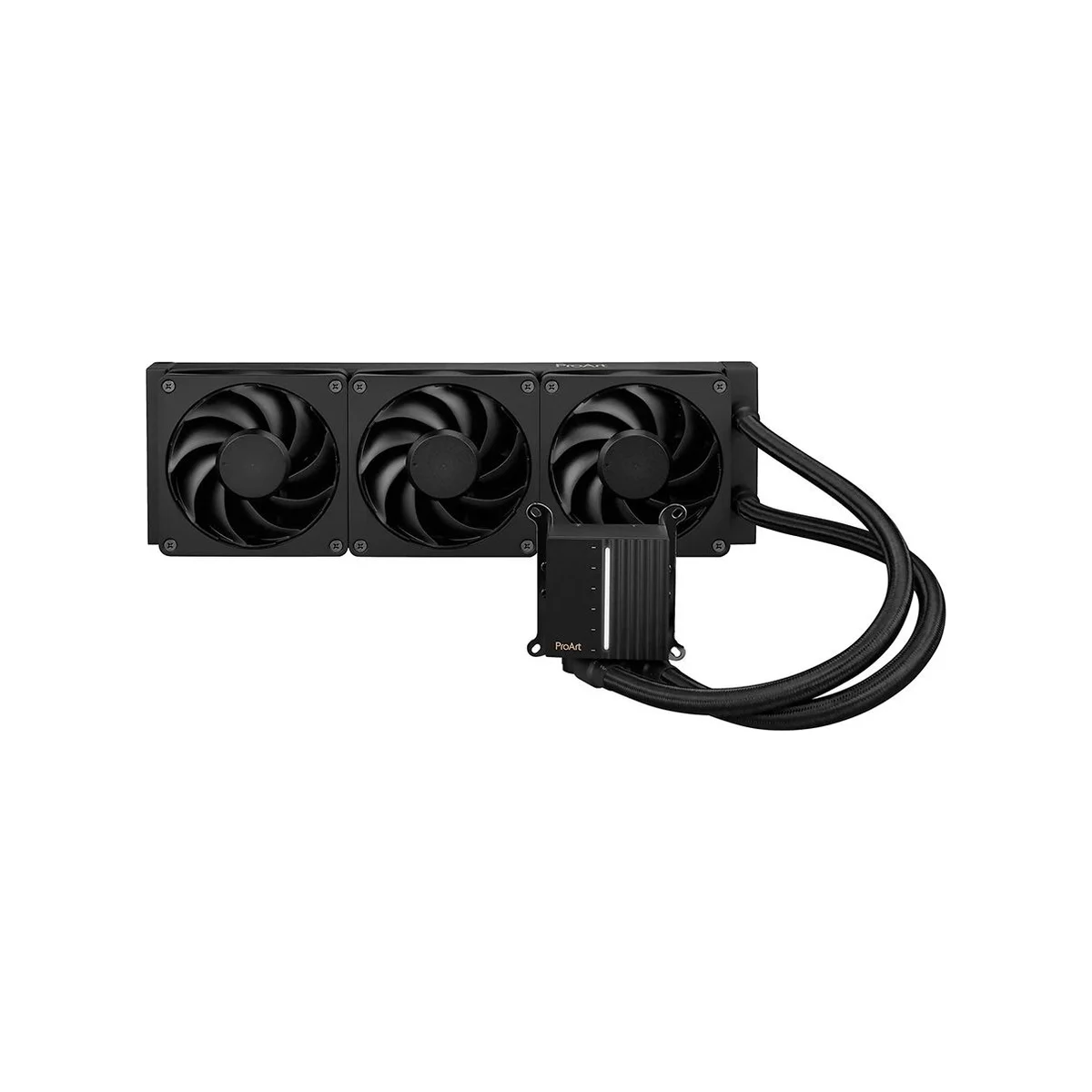 ASUS ProArt LC 360 AIO CPU Liquid Cooler - Black (360mm, ARGB Fans, Copper Base, Sleeved Tubing) - 90RC0120-M0UAY0 view 2
