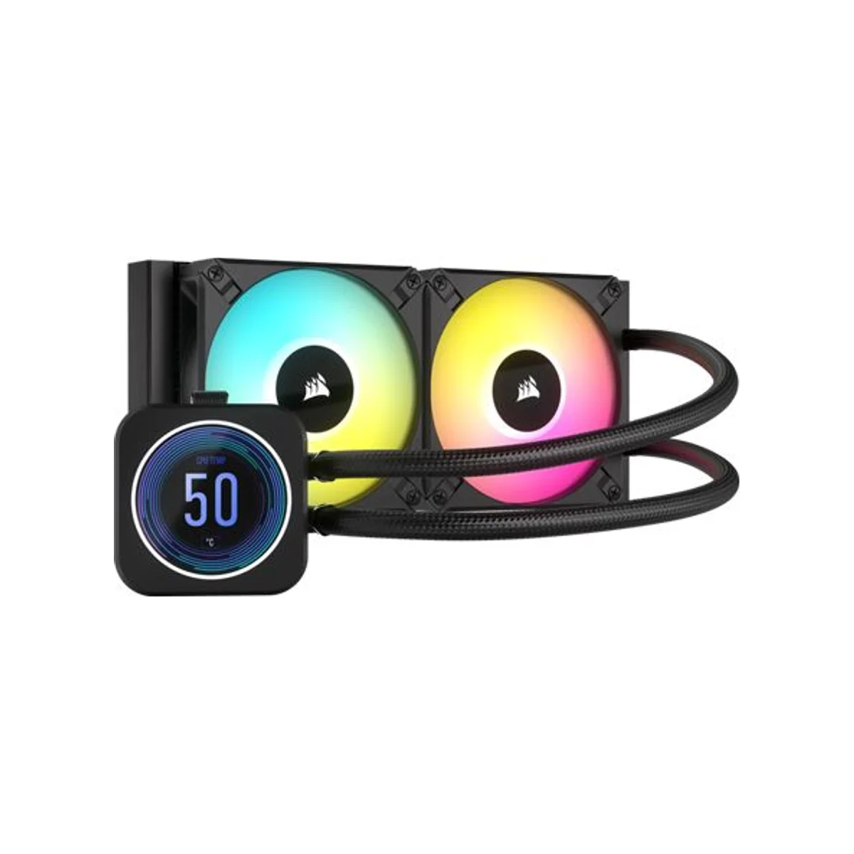 CORSAIR iCUE H100i Elite LCD XT Display Liquid CPU Cooler (240mm Radiator, AF RGB ELITE Fans, Intel 1700/AM5 Support) - CW-9060074-WW