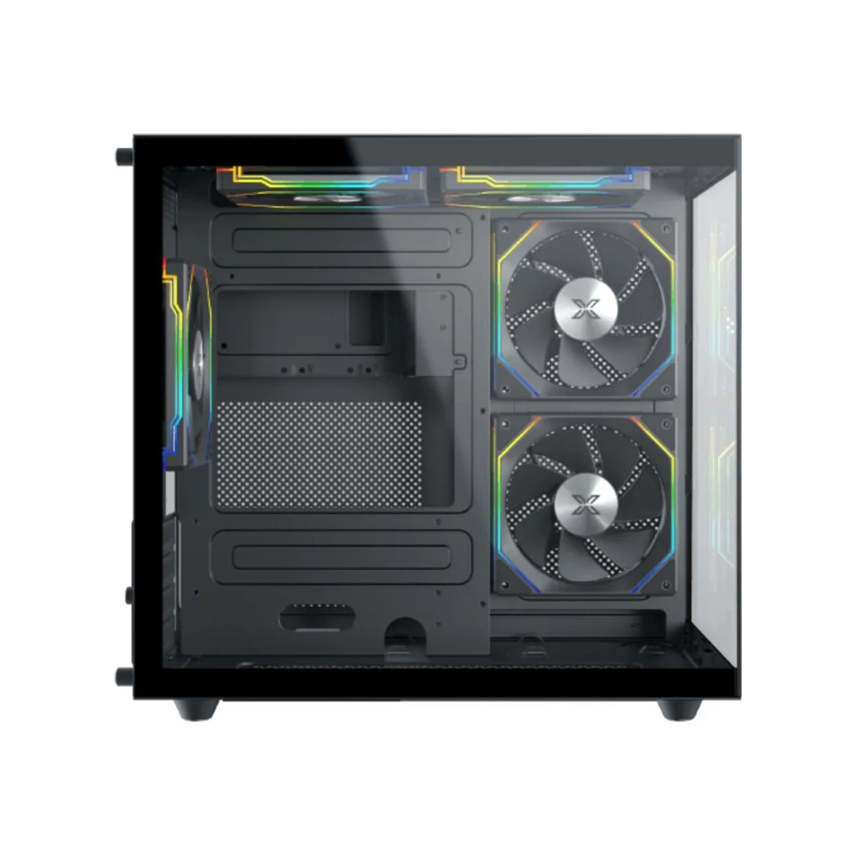 Xigmatek Aqua M Lite Tempered Glass Micro-ATX Gaming Case - Black - EN44410 view 3
