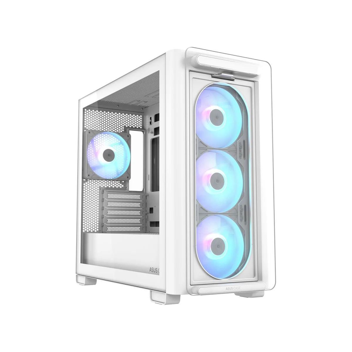 ASUS A23 PLUS Tempered Glass ARGB MicroATX Gaming Case - White - 90DC00K3-B19010