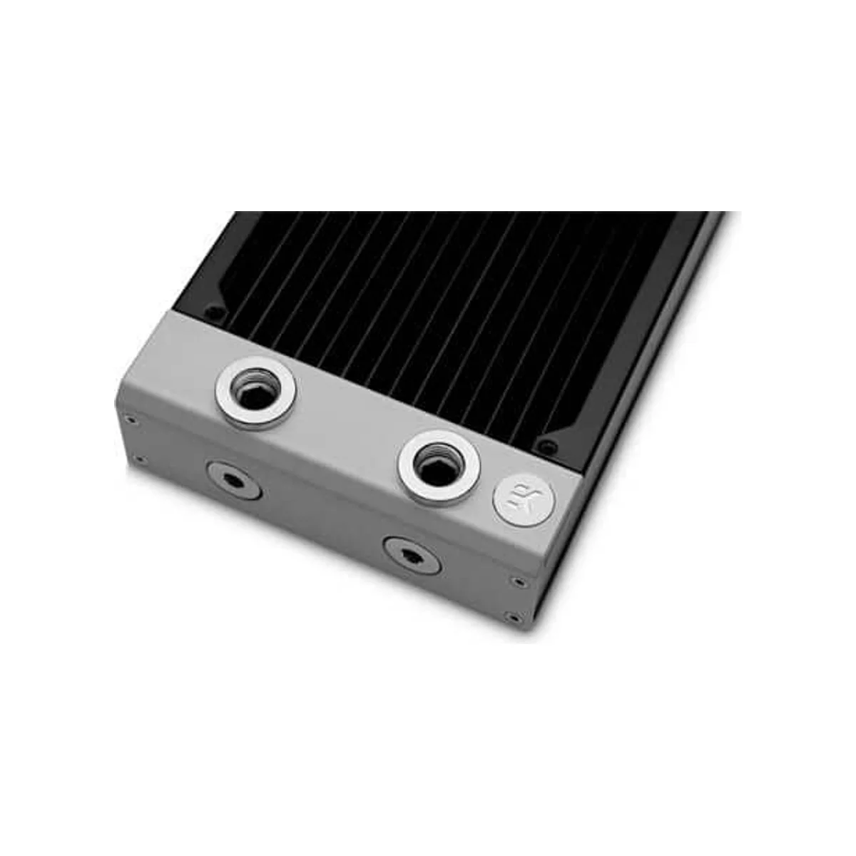 EKWB EK-Quantum Surface S240 Dual Fan Radiator - Black (Copper Fins, Brass Tubing, 2x G1/4 Ports) - 3831109838174 view 2