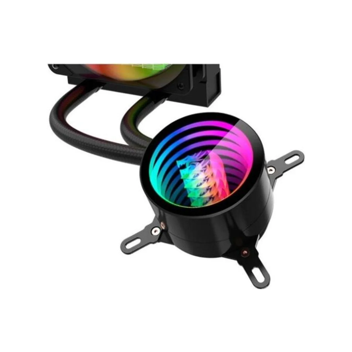 REDRAGON 240mm CPU Liquid Cooler - Black (RGB, 350W TDP, PWM Fans) - CCW-3011B view 4