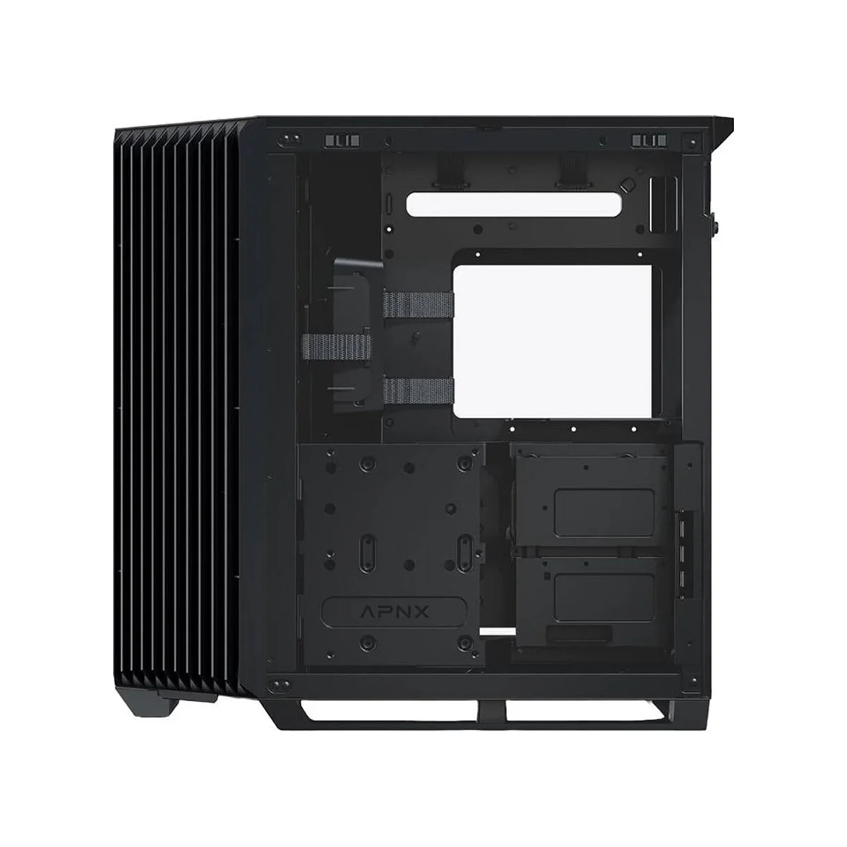 APNX V1 Dual-chamber Mid-Tower Gaming Case - Black - APCM-VI01003.11 view 6