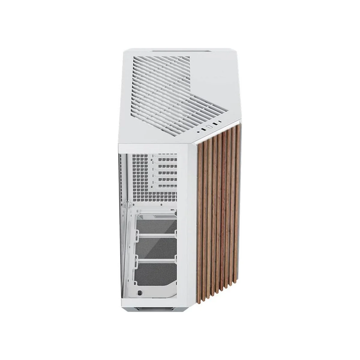 APNX V1 Dual-chamber Mid-Tower Gaming Case - White/Wood - APCM-VI01103.21 view 2