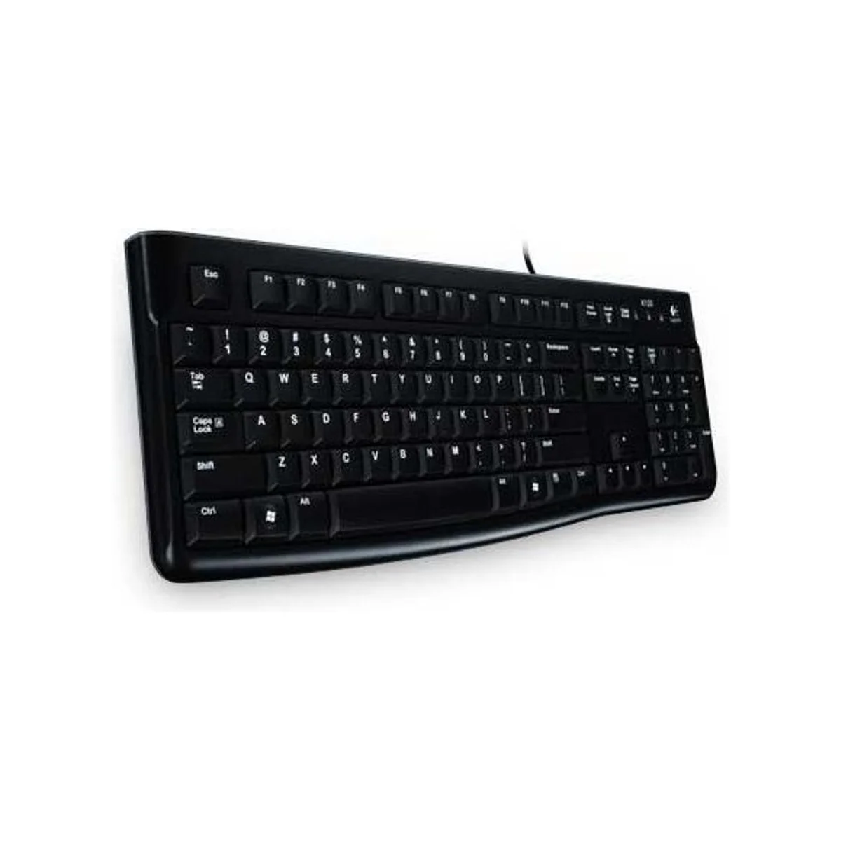 Logitech K120 Wired Keyboard - English/Arabic (Spill-Resistant, Thin Profile, Durable Keys) - 920-002495