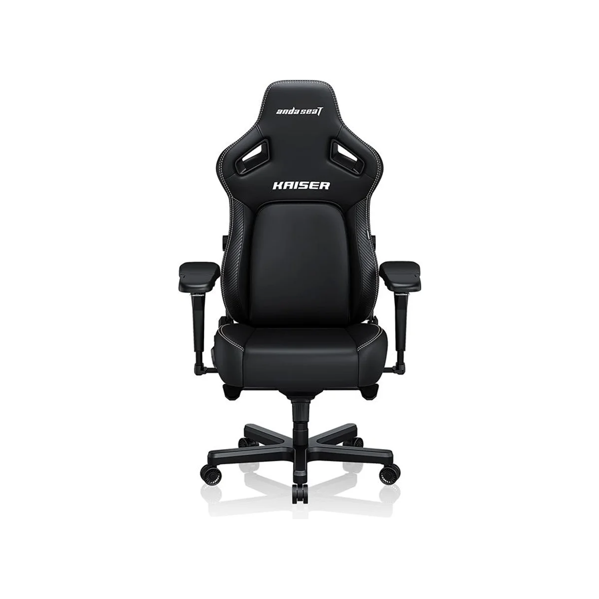 ANDASEAT Kaiser 4 Series Premium PVC Leather Gaming Chair - Elegant Black (Ergonomic, 5D Armrests, Magnetic Headrest) - AndaSeat-Kaiser-4-Black view 2