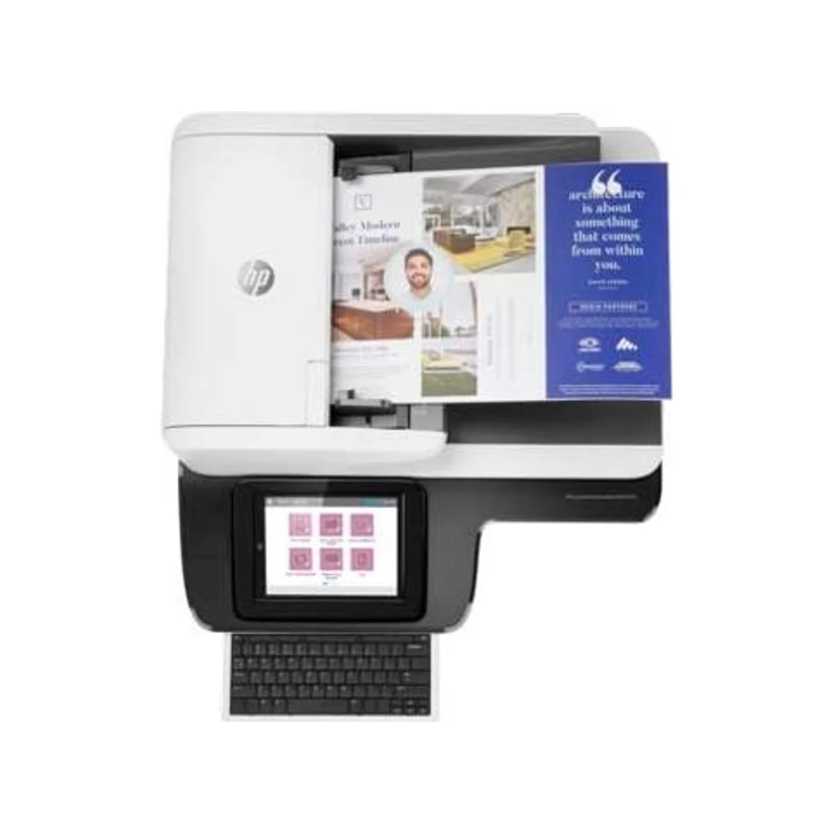 HP ScanJet Enterprise Flow N9120 fn2 Document Scanner - White (Key Specs: 600 dpi, 24-bit Color Depth, 200-sheet ADF, 120 ppm) - L2763A view 5
