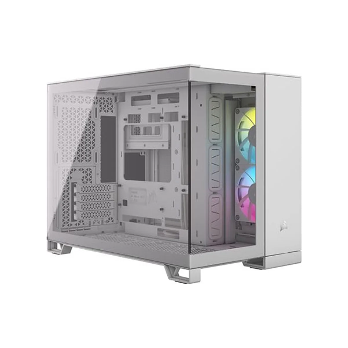 Corsair 2500X RGB Dual-chamber Micro ATX Gaming Case - White - CC-9011268-WW