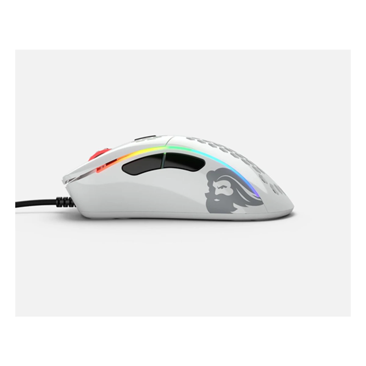 Glorious Model D Minus Gaming Mouse - Glossy White (Small to Medium Hands, 62g, Omron Switches, 12000 DPI) - GLO-MS-DM-GW view 4