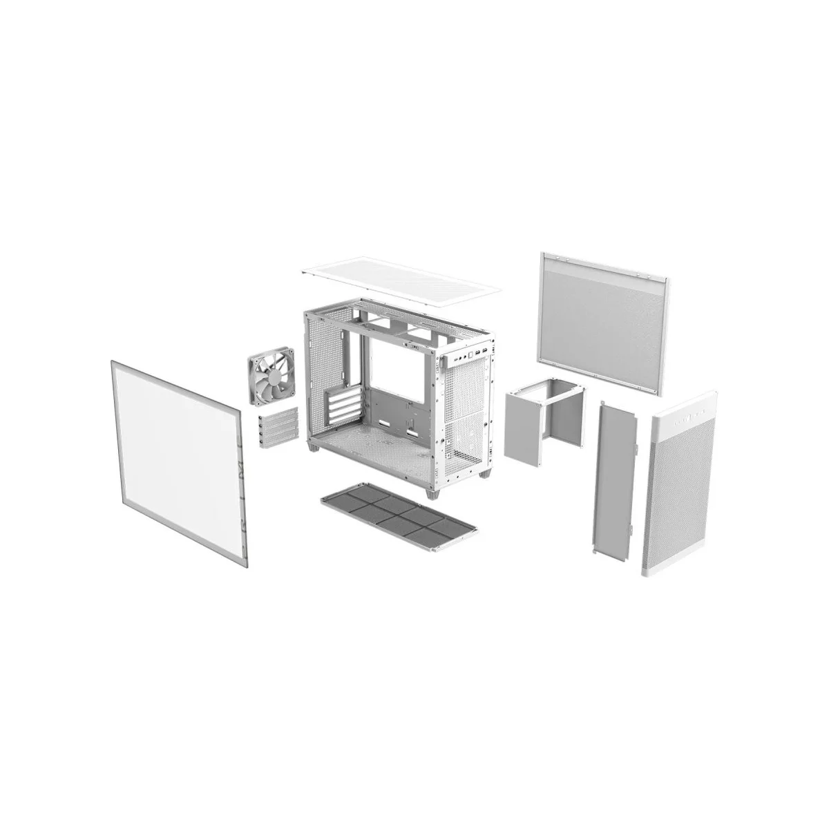 Asus Prime AP201 Tempered Glass Micro-ATX Gaming Case - White - 90DC00G3-B39010 view 4