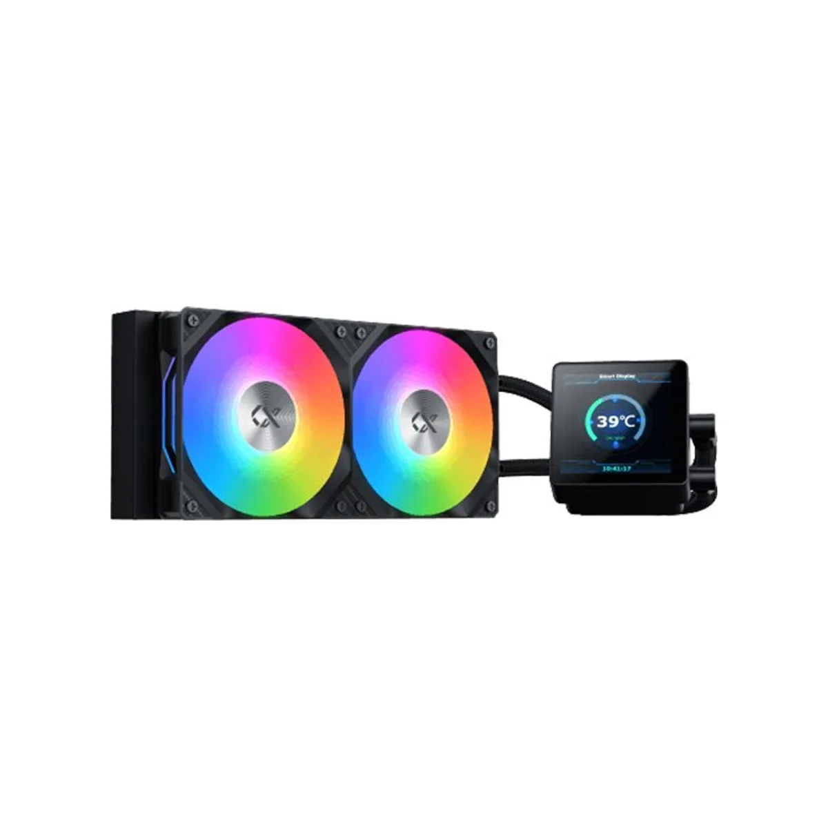 XIGMATEK Connect 240 Smart LCD RGB CPU Liquid Cooler (Black, 240mm Radiator, LGA 1851/AM5) - EN45257
