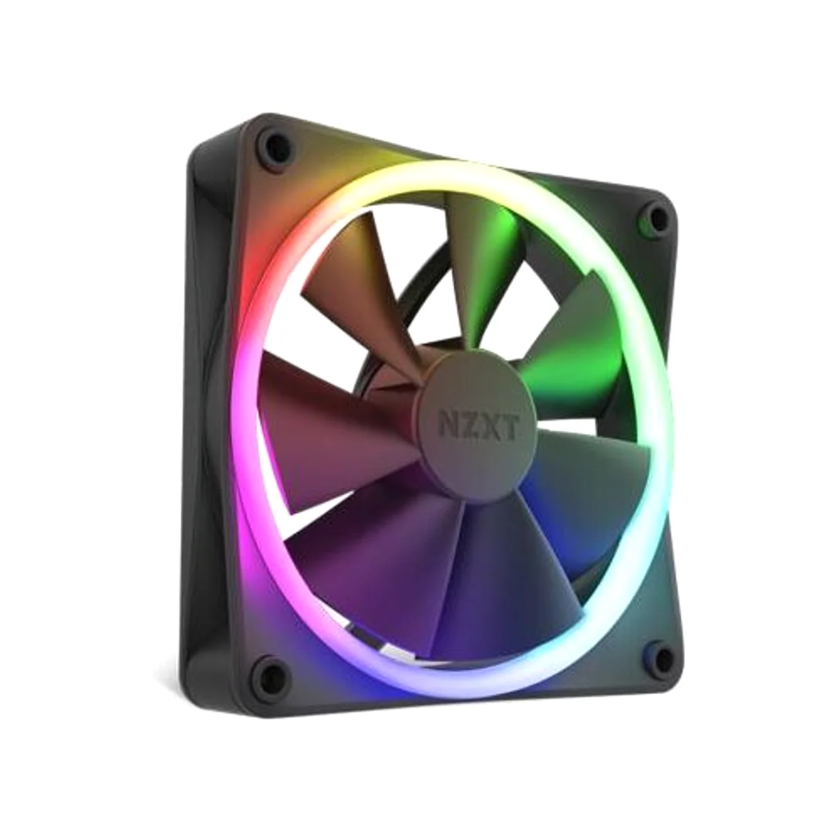 NZXT F140 RGB 140mm RGB Black Single Fan - RF-R14SF-B1 view 2