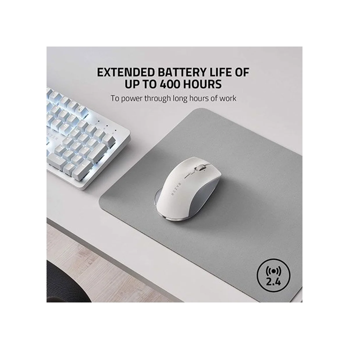 Razer Pro Click Humanscale Wireless Mouse (Right-Handed, 16000 DPI, Up to 400 Hrs Battery Life) - RZ01-02990100-R3M1 view 4