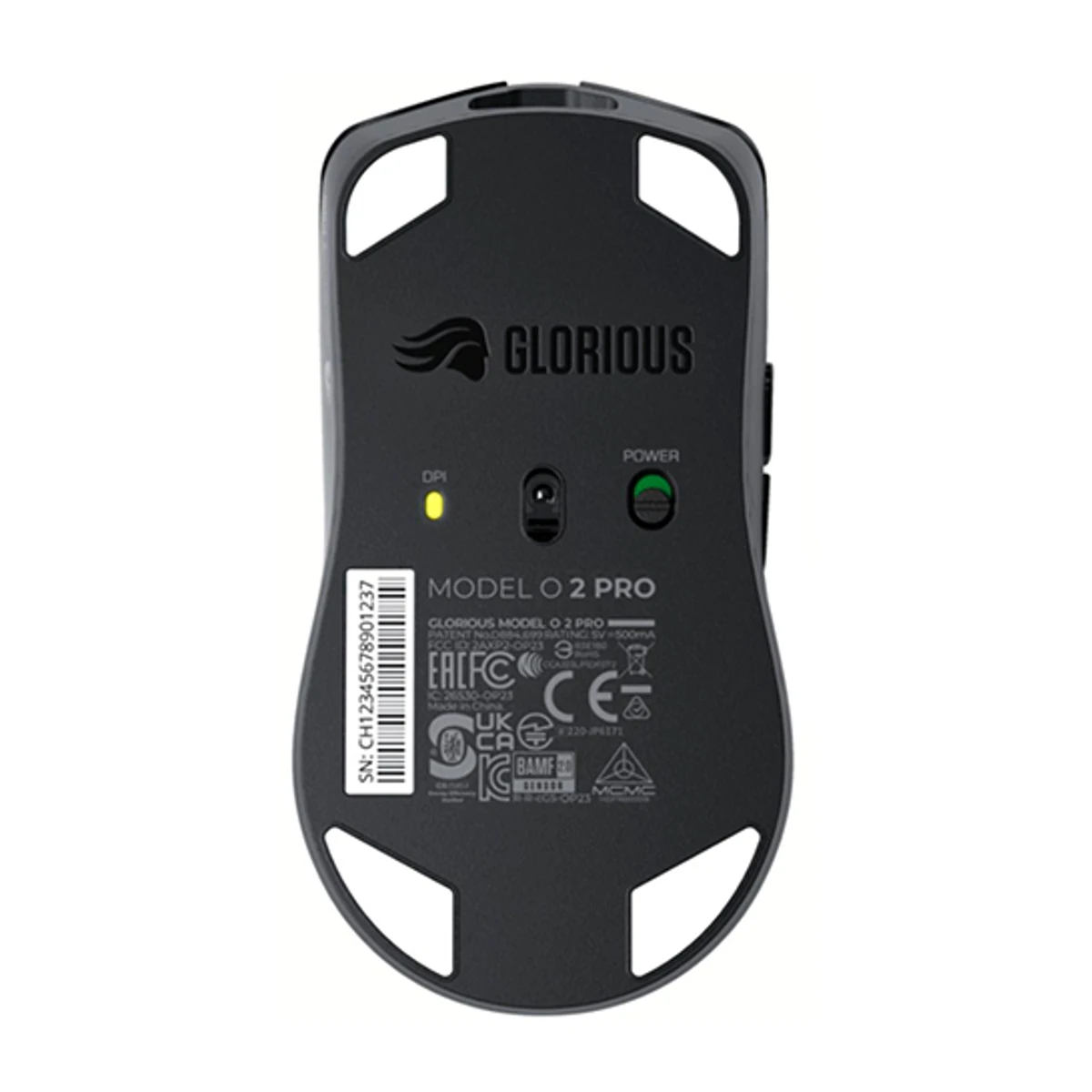 Glorious Model O 2 PRO Lightweight Wireless Gaming Mouse - Black (Optical Switches, BAMF 2.0 Sensor, 1K Hz Polling Rate) - GLO-MS-POWV2-1K-B view 4
