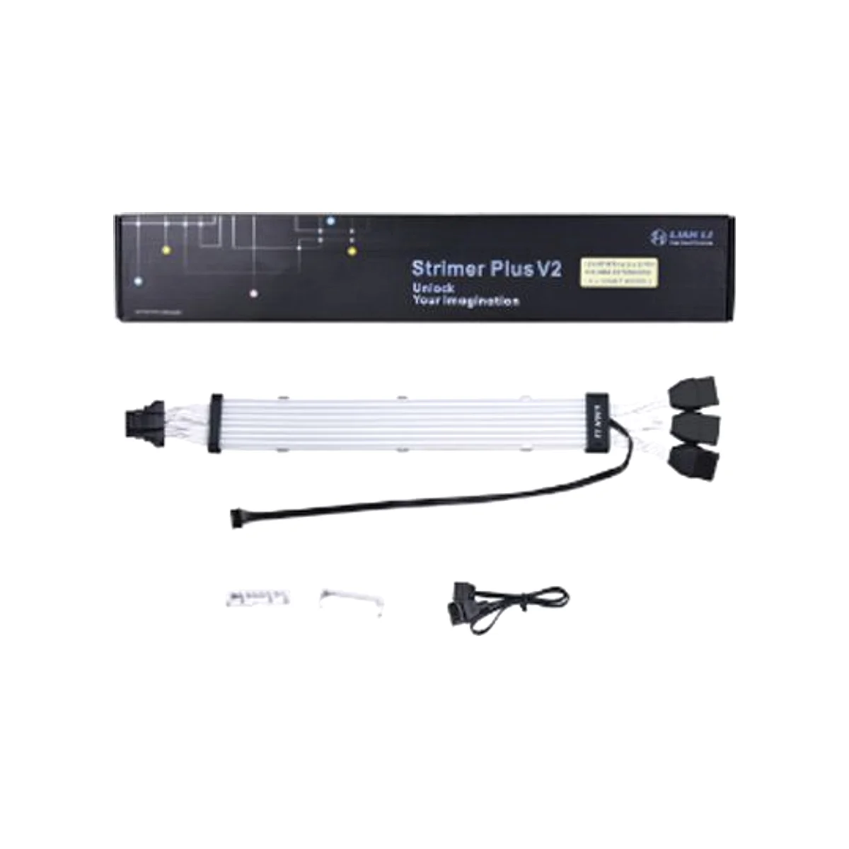 Lian Li Strimer Plus V2 12VHPWR (12+4 to 3x8 Pin) 8 light Guides ARGB Extension Cable | G89.PW168-8PV2.00 view 2