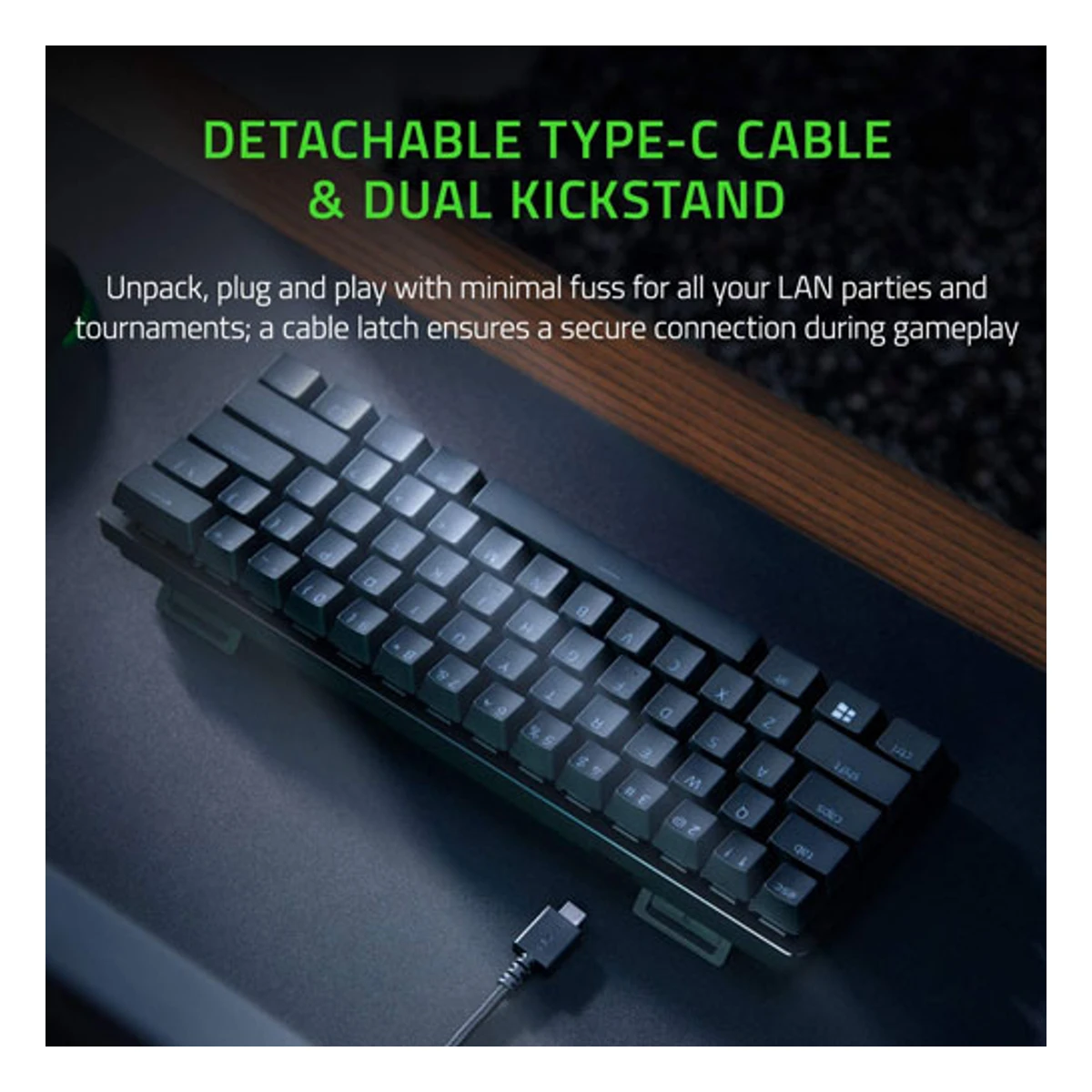 Razer Huntsman Mini 60% Gaming PBT Chroma RGB Keyboard With Red Optical Switches | RZ03-03390200-R3M1 view 4