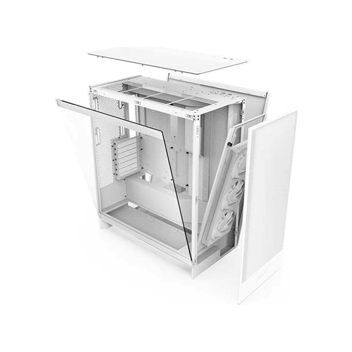 NZXT H7 Flow Mid-Tower ATX Airflow Case - White - CM-H72FW-01 view 5