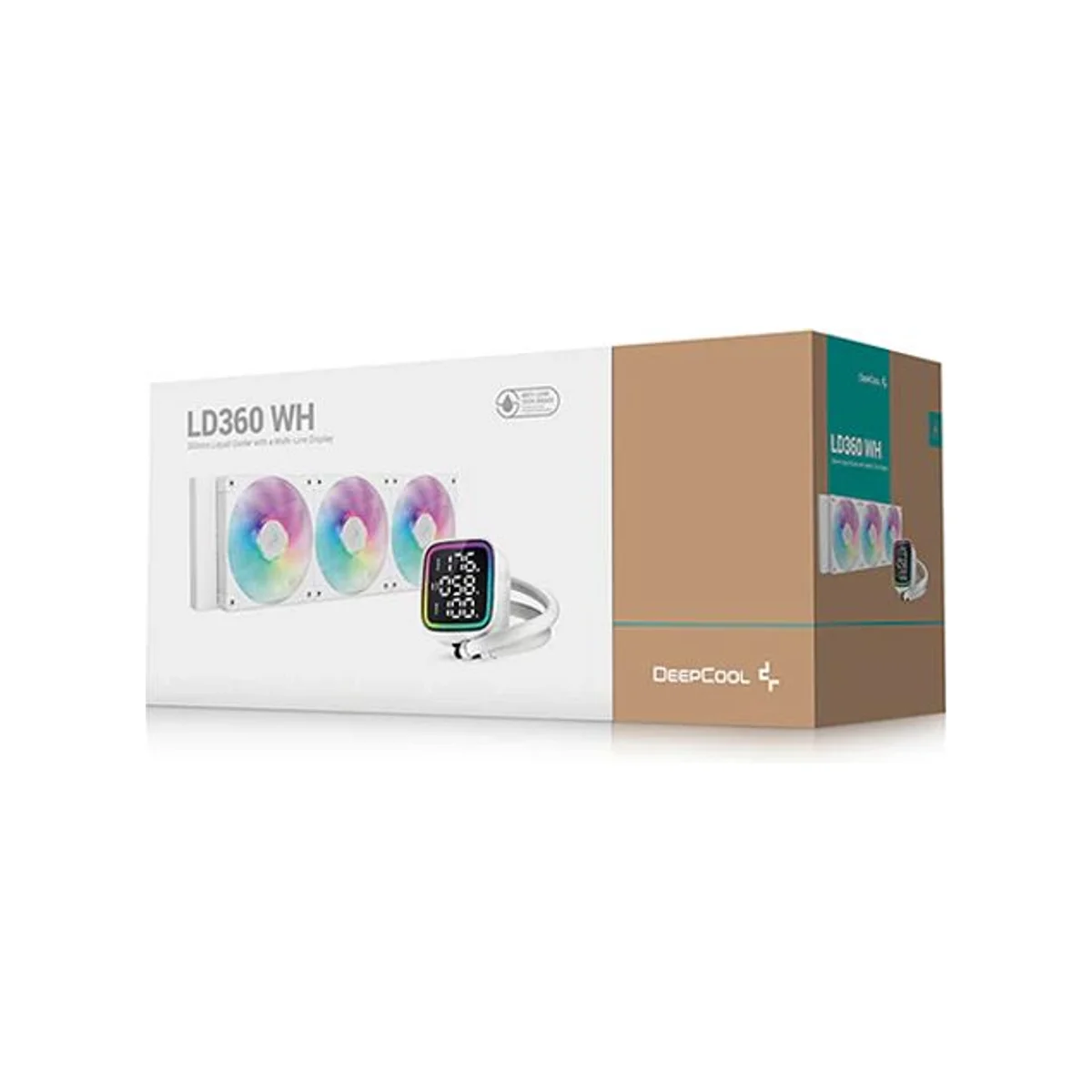 DEEPCOOL LD360 DIGITAL A-RGB Liquid Cooler White (LCD Display, 3x120mm Fans, LGA 1700/AM5) - R-LD360-WHDMMN-G-1 view 2