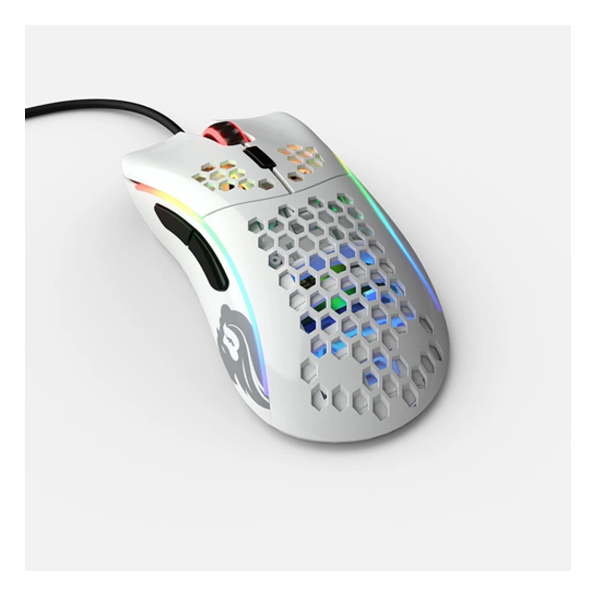 Glorious Model D Minus Gaming Mouse - Glossy White (Small to Medium Hands, 62g, Omron Switches, 12000 DPI) - GLO-MS-DM-GW view 3