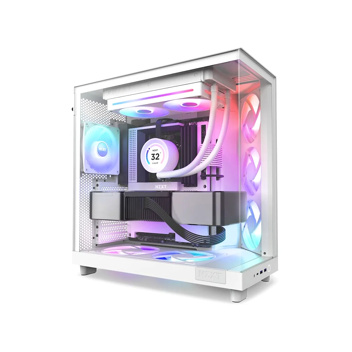NZXT F240 RGB Core 240mm Computer Case Fan - White - RF-U24HF-W1 view 6