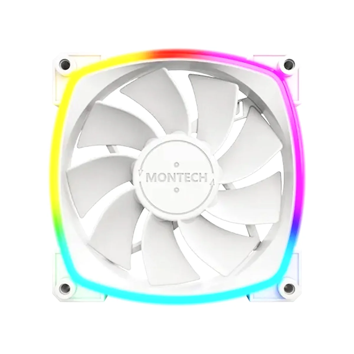 Montech RX120 PWM ARGB Ultra Durable Triple Pack Fan - White - RX120-PWM-White view 2