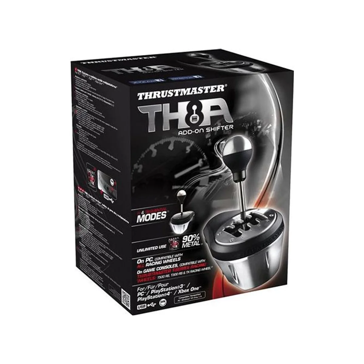 Thrustmaster VG TH8A Add-On Gearbox Shifter - Black (H-Pattern/Sequential, Metal Construction, H.E.A.R.T) - TM-SHIFTER-TH8A view 4