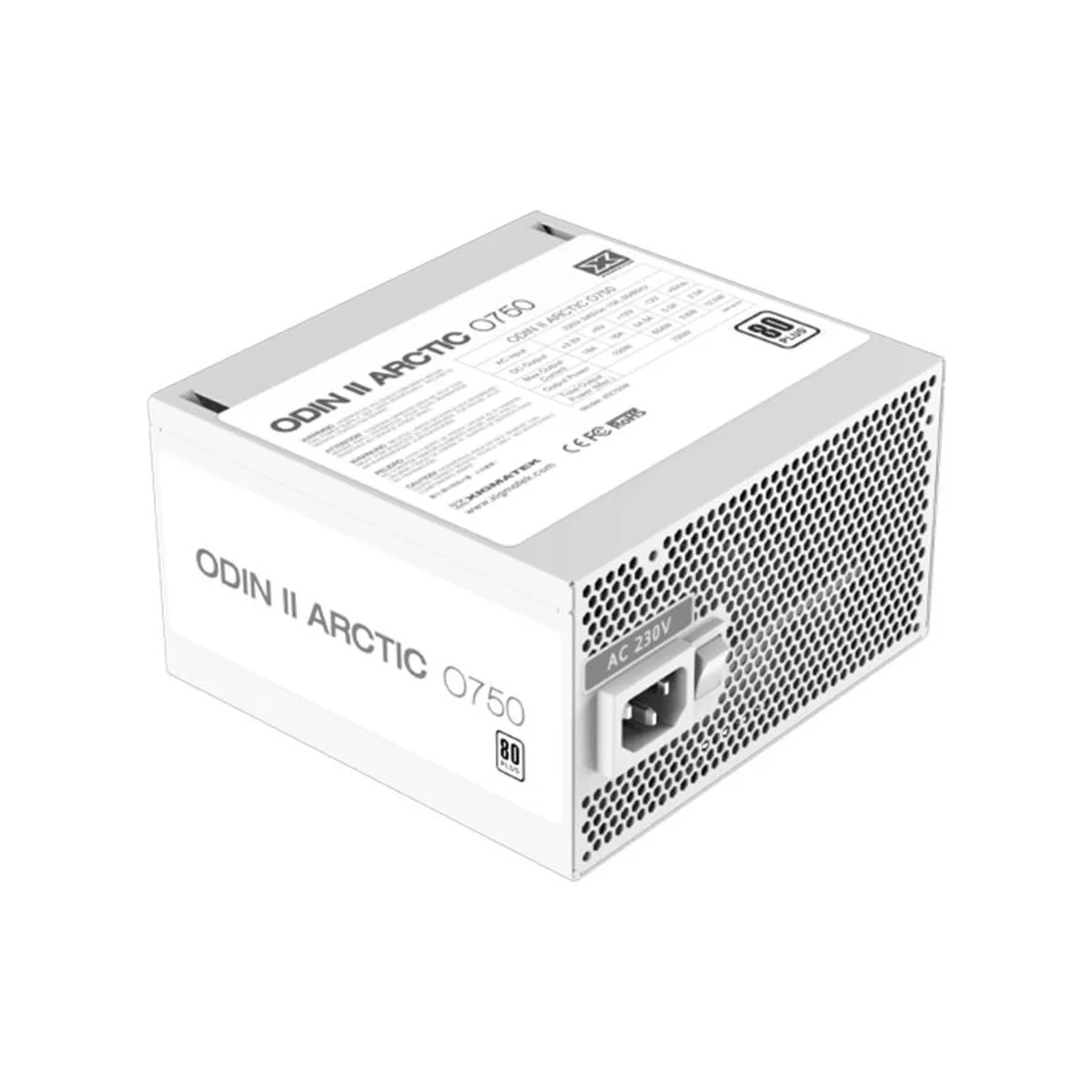XIGMATEK ODIN II ARCTIC 750W 80 Plus ATX Power Supply - White - EN46742 view 4