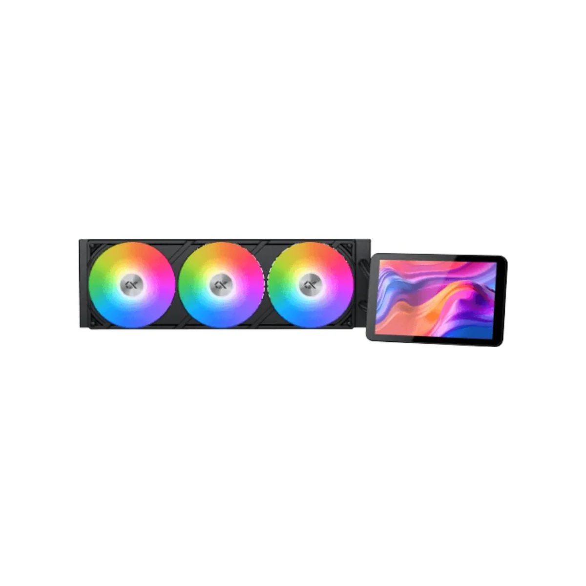 XIGMATEK Connect Pro 360 AIO Liquid Cooler with 7" LCD ARGB - Black - EN48357 view 2