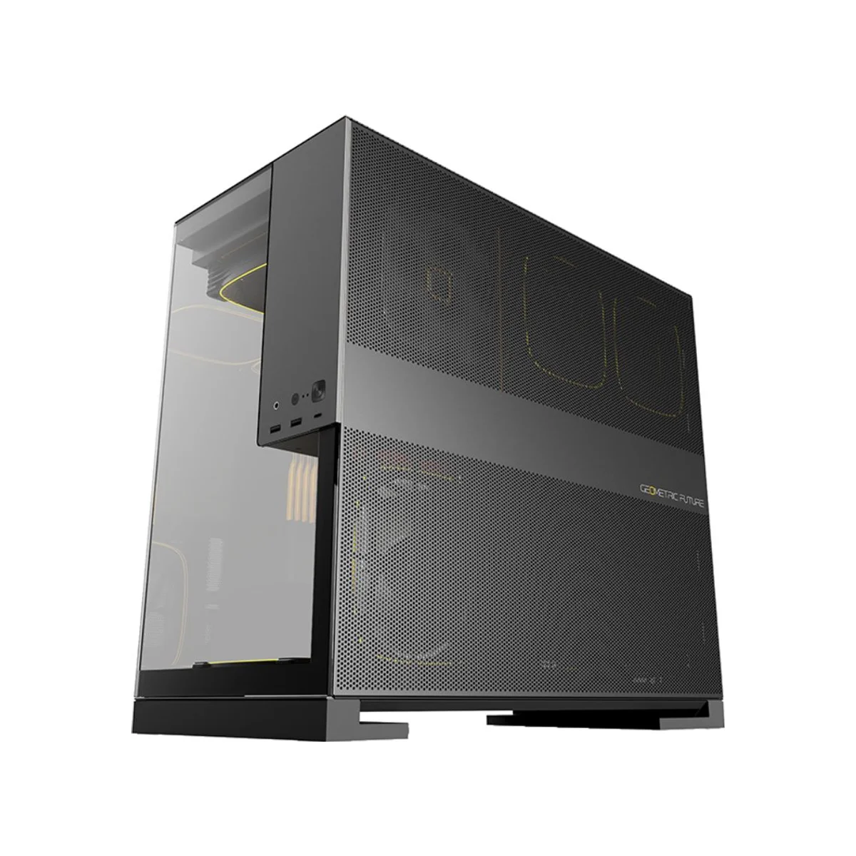 Geometric Future M5 Tempered Glass E-ATX Gaming Case - Black - GEO-M5F-BG view 2